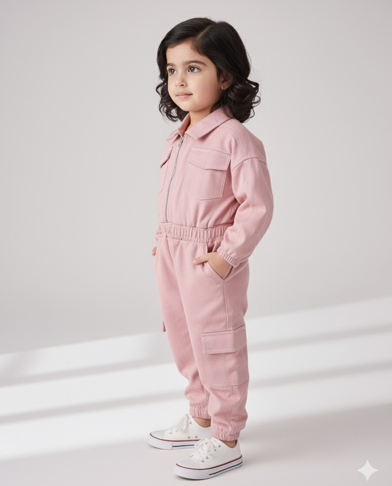 Girl's Pink Coverall