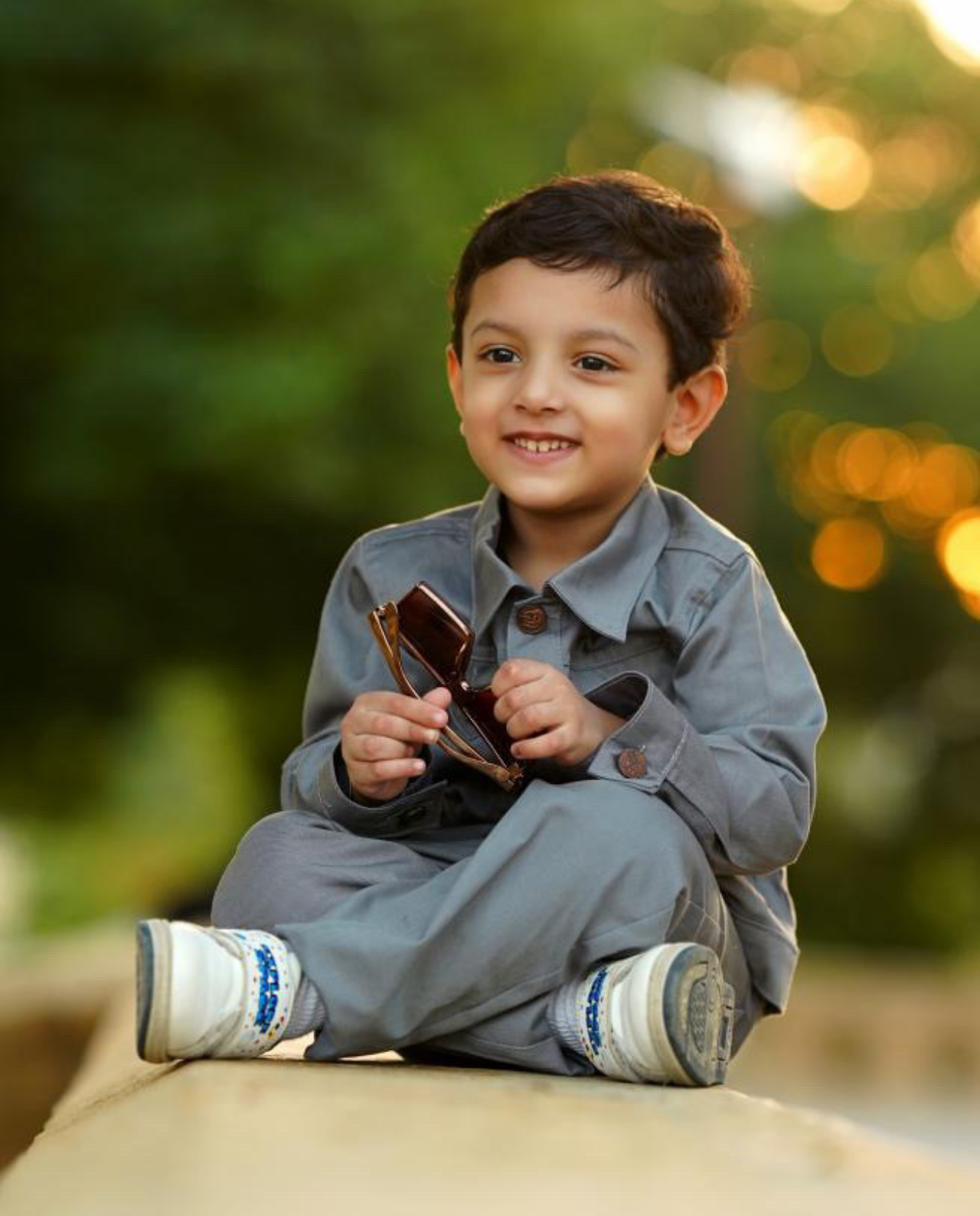 GREY COTTON JACKET AND PANT SET