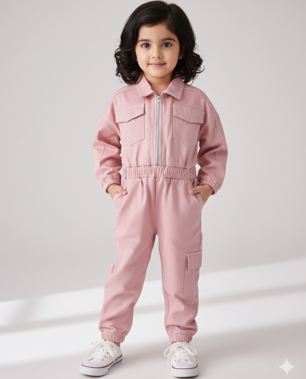 Girl's Pink Coverall