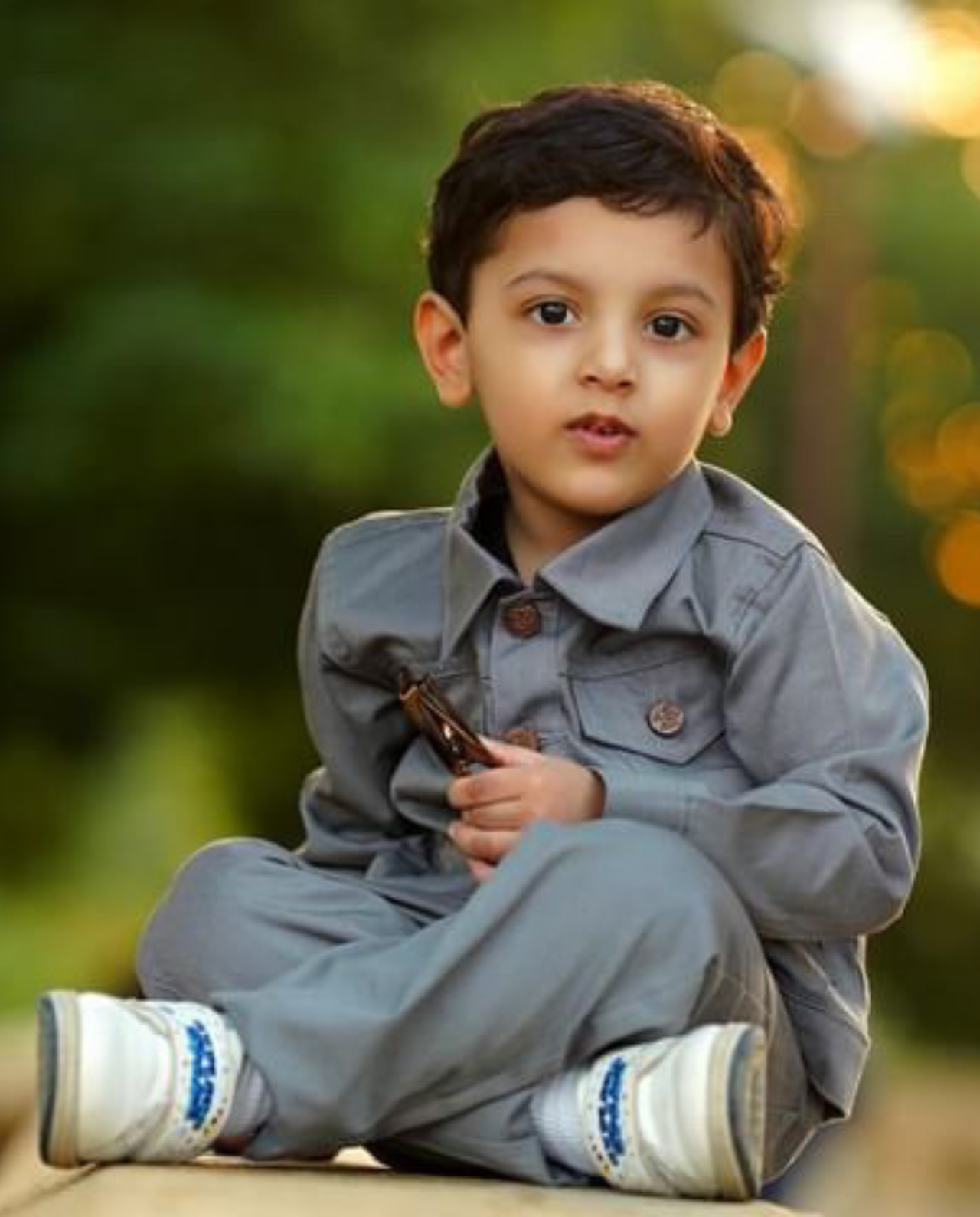 GREY COTTON JACKET AND PANT SET