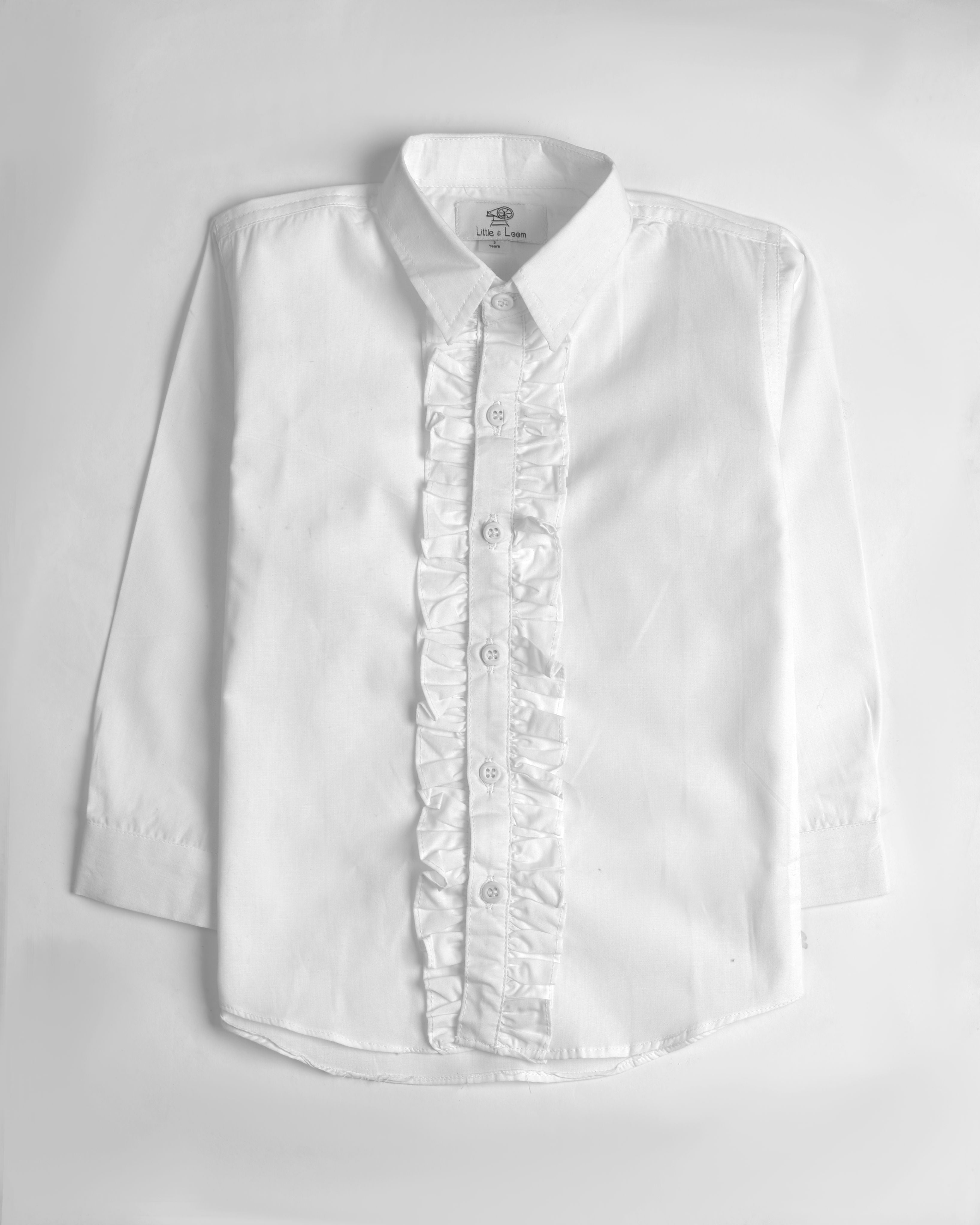 White Ruffle Shirt