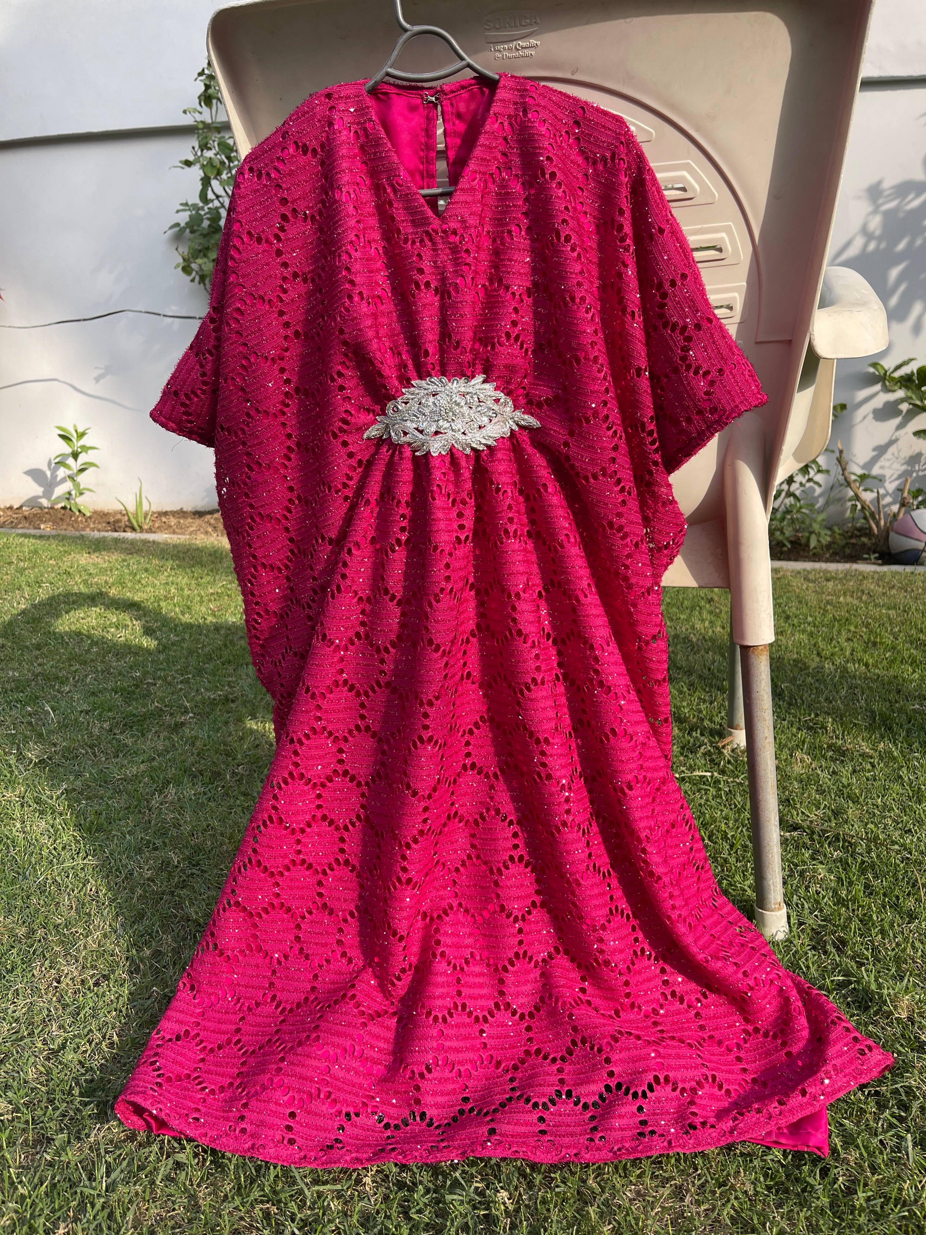 Hot Pink Kaftan Little & Loom Hot Pink Kaftan Little & Loom