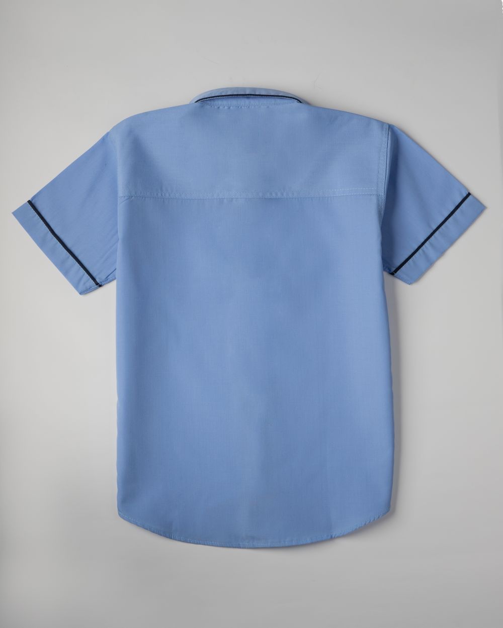 AZURE BLUE SHIRT WITH NAVY BLUE PIPPING
