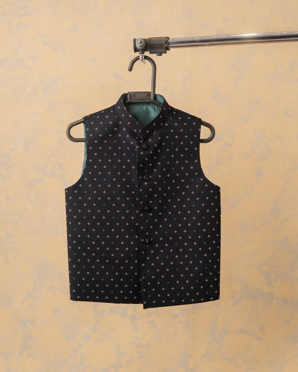 Black Waistcoat with Motifs