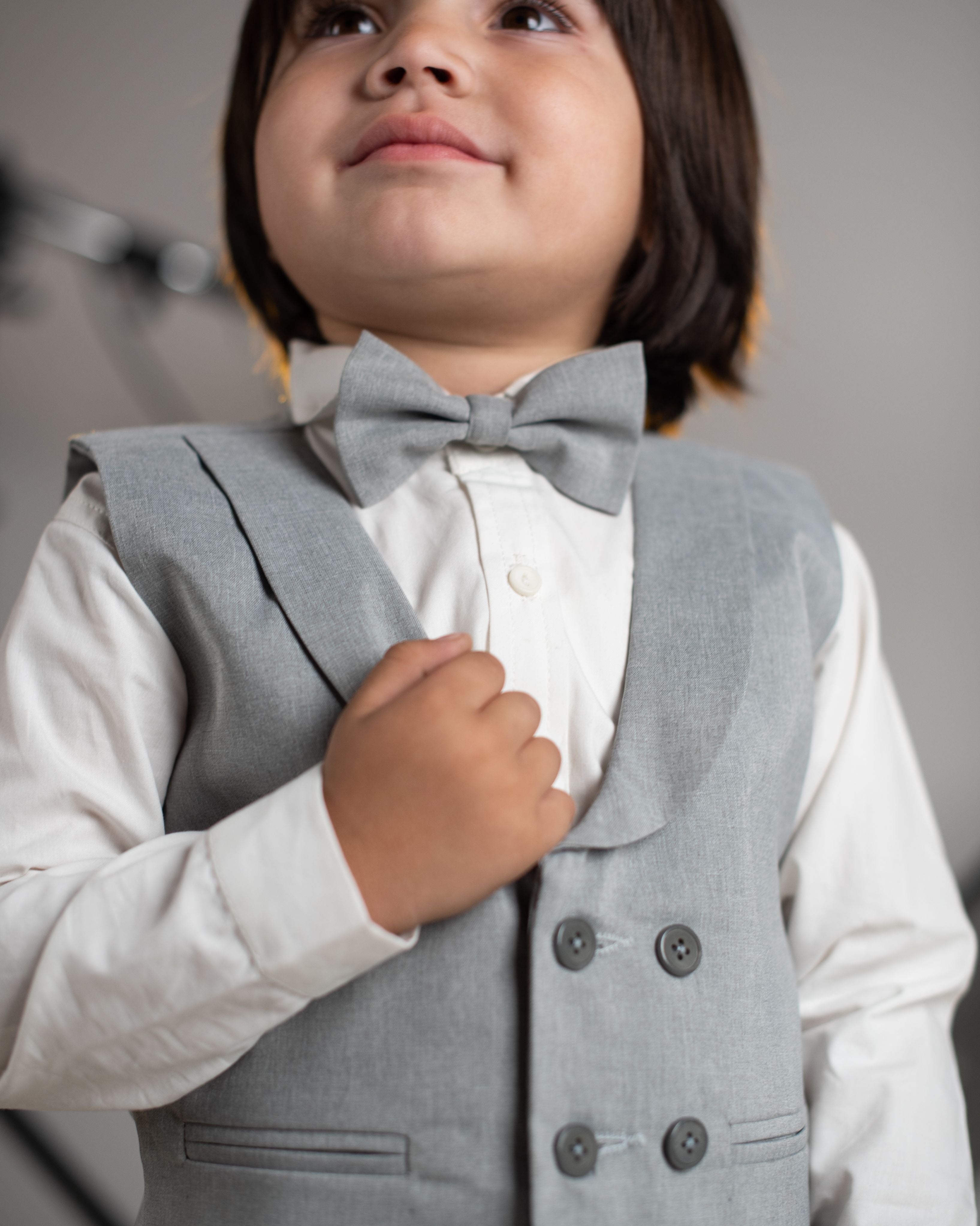 LIGHT GREY DOUBLE BUTTONED SUIT – Little Loom