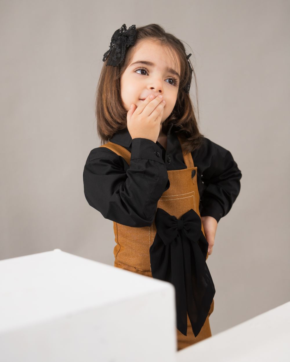 Brown Glitter Girls Jumpsuit