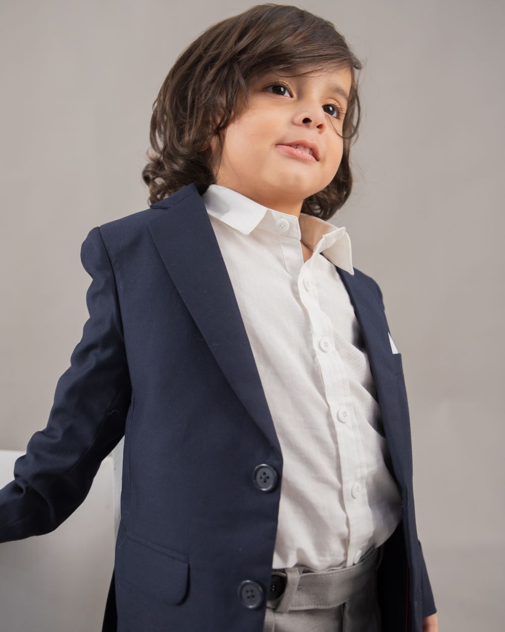 Boys Navy Blue Blazer Suit Set