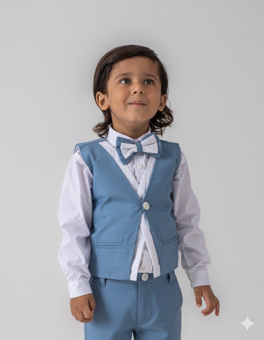 4 PIECE LIGHT BLUE OUTFIT