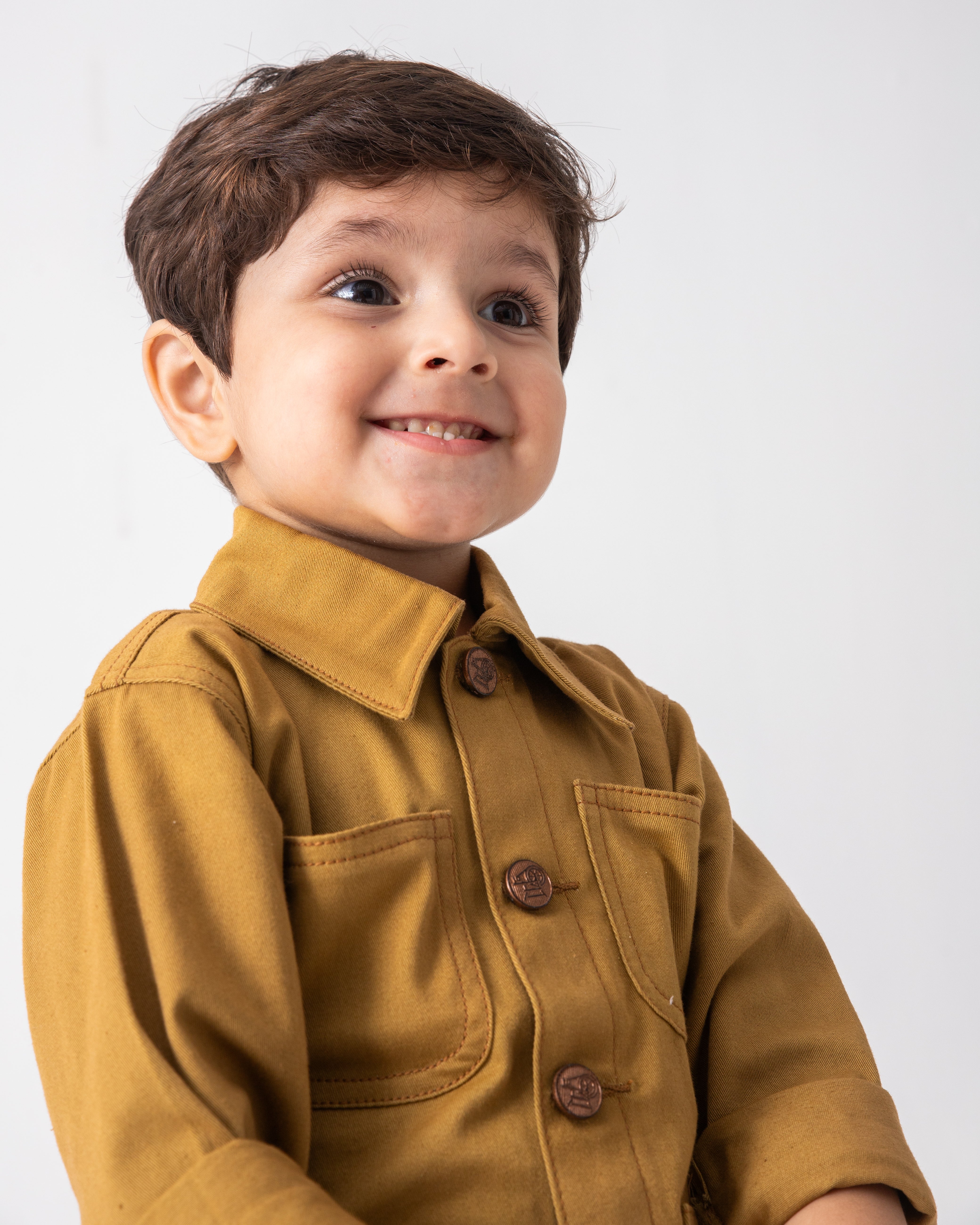 BROWN COVERALL AND CARPENTER PANT SET
