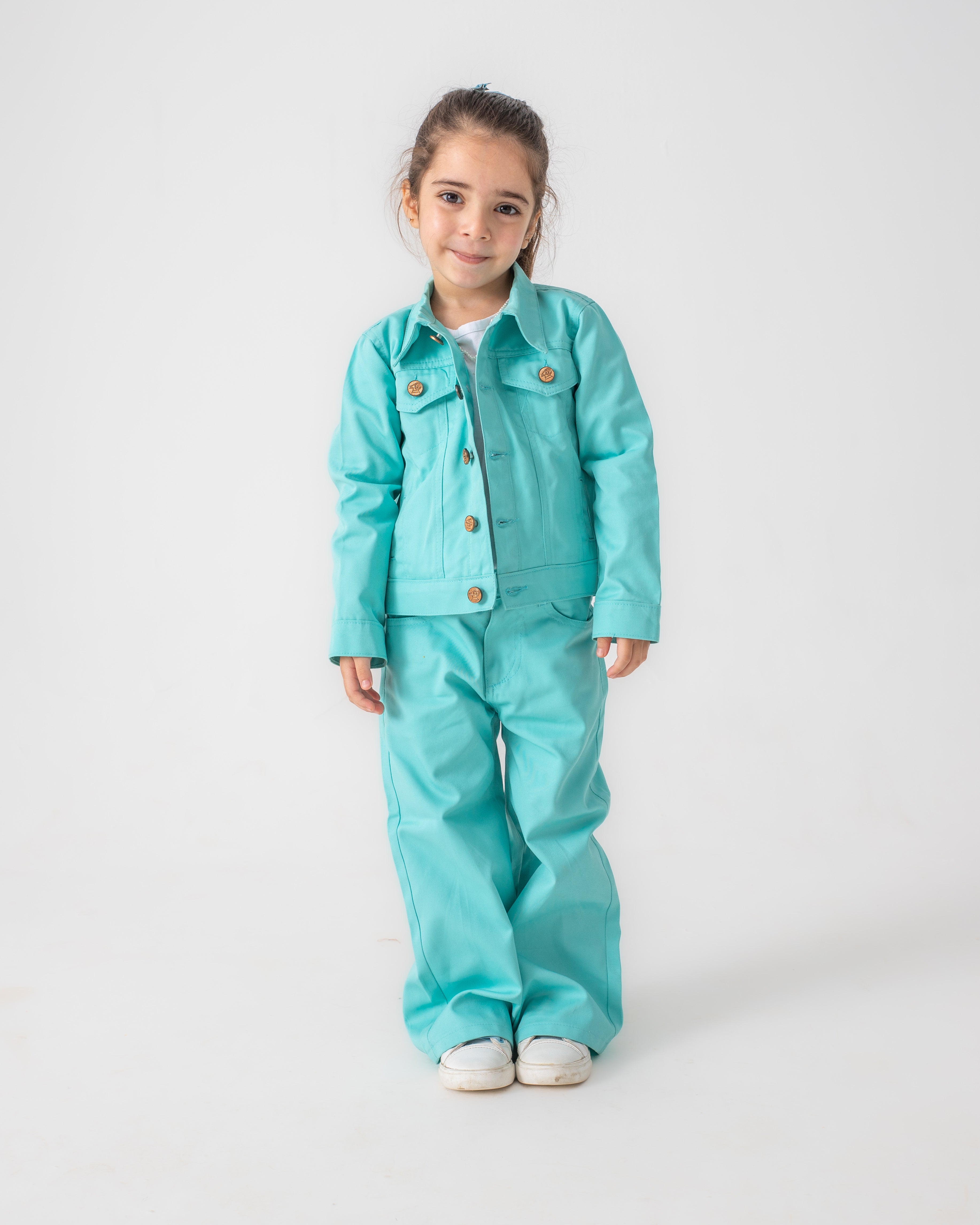 Tiffany Trucker Jacket and Wide Legged Pant Set