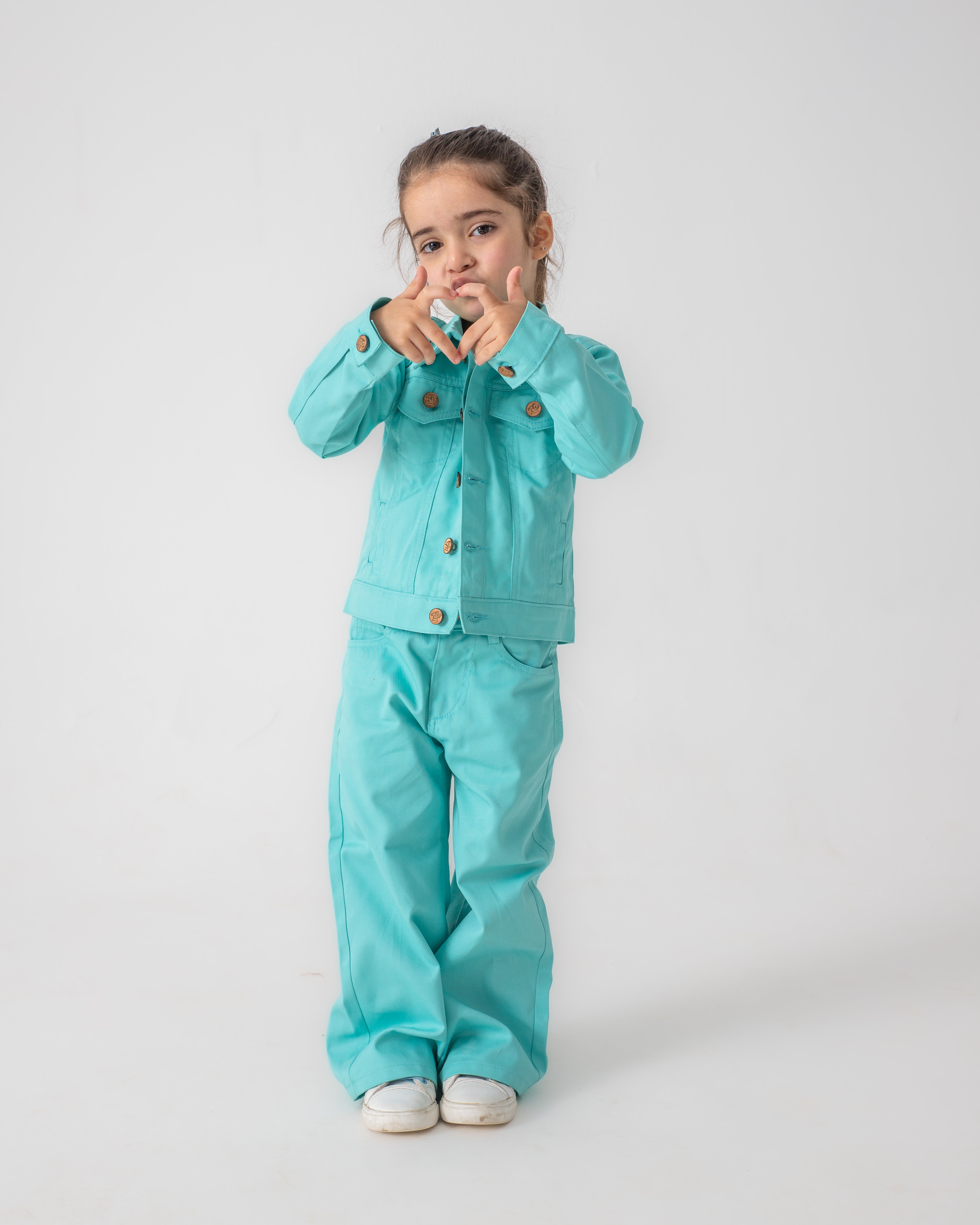 Tiffany Trucker Jacket and Wide Legged Pant Set