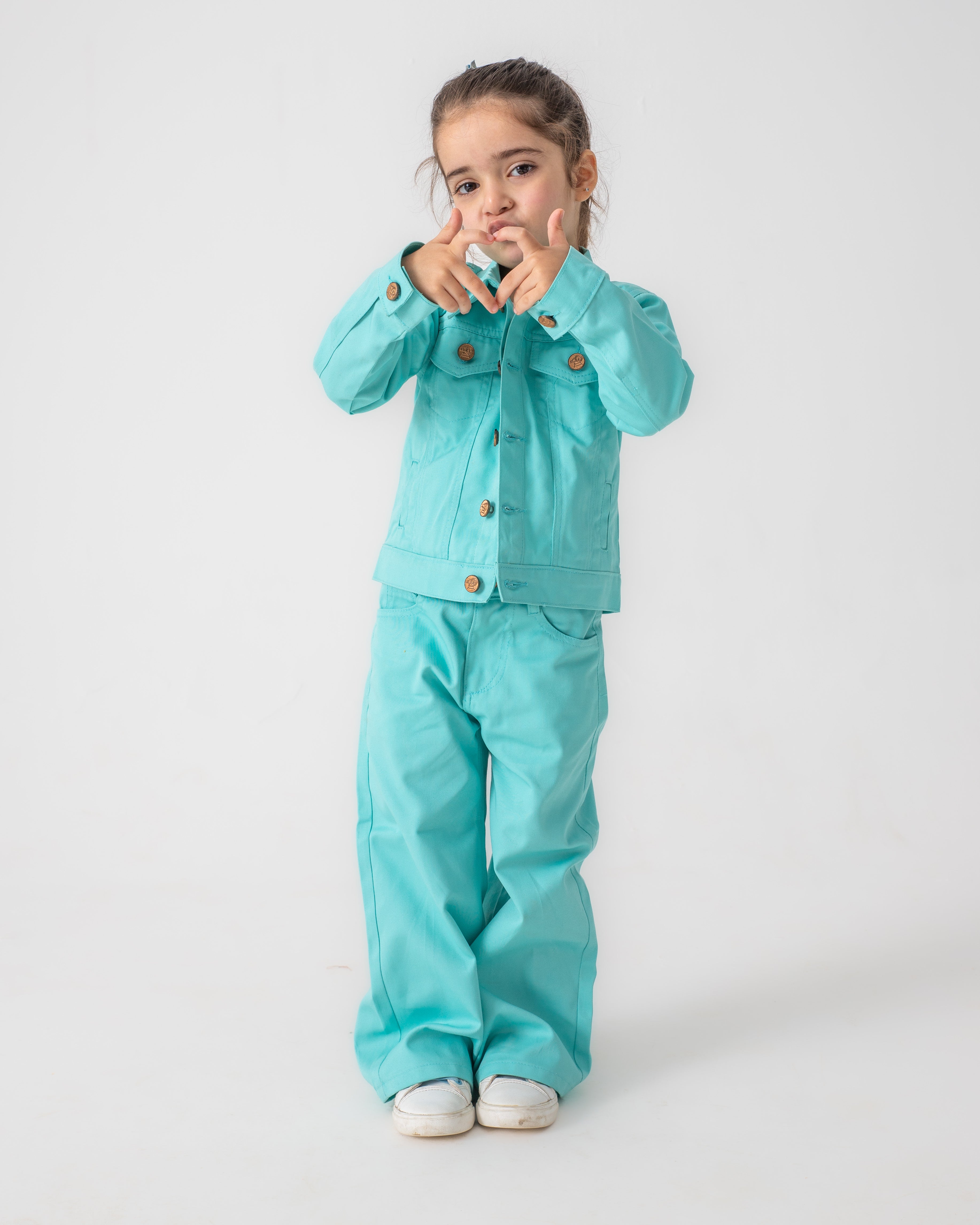 Tiffany Trucker Jacket and Wide Legged Pant Set
