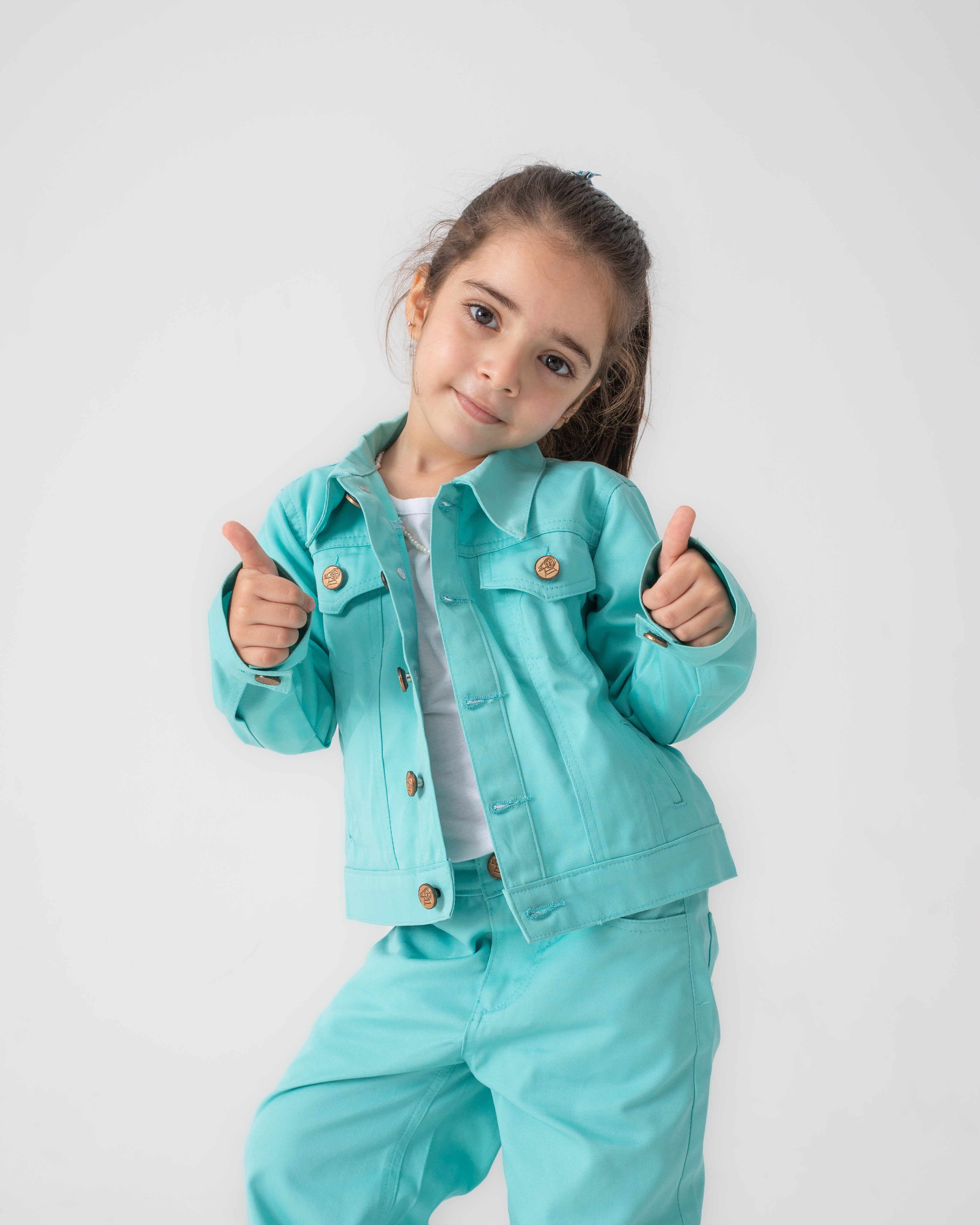 Tiffany Trucker Jacket and Wide Legged Pant Set