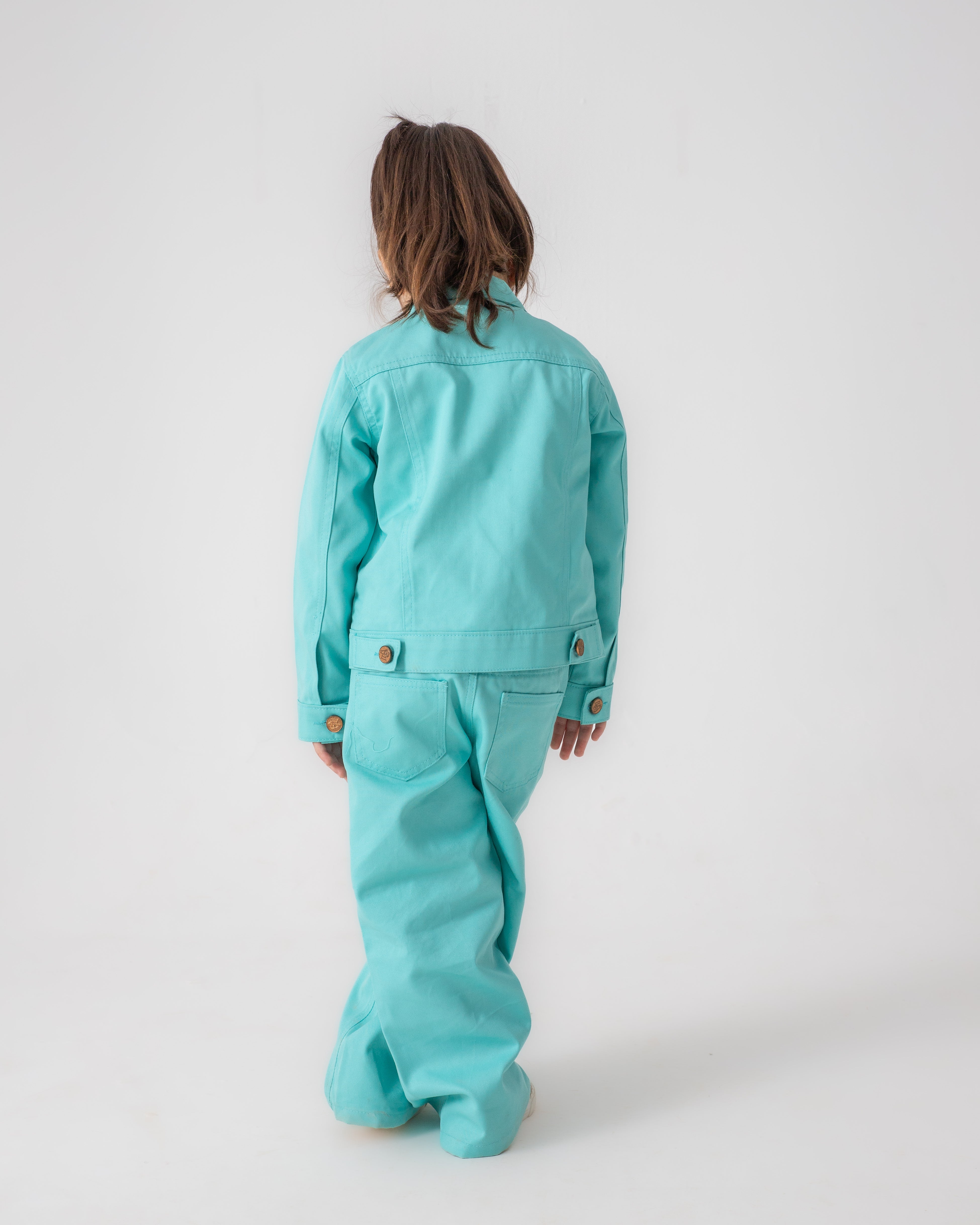 Tiffany Trucker Jacket and Wide Legged Pant Set