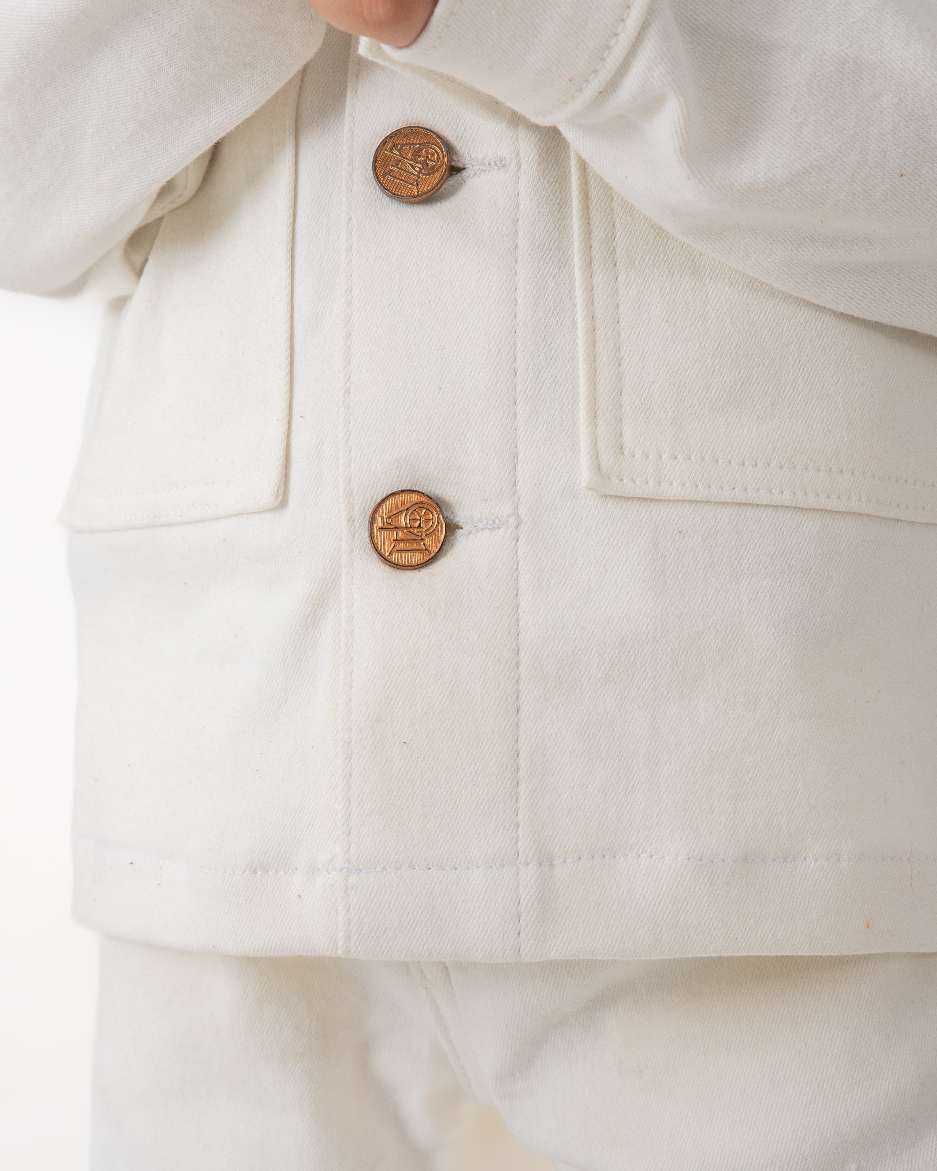 Unisex White Oversized Jacket and Wide Legged Pant Set