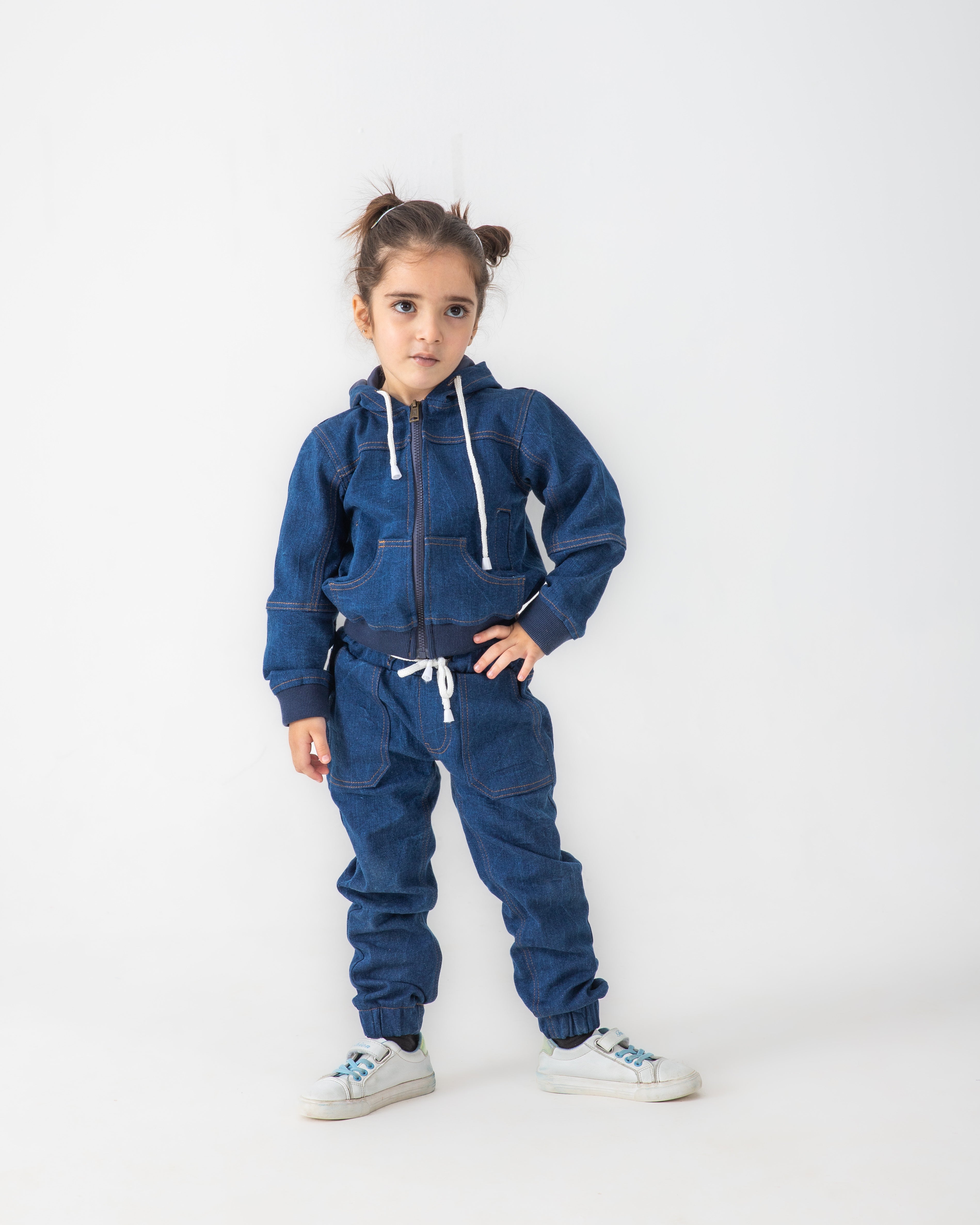 BOYS AND GIRLS DARK BLUE JOGGER JEANS