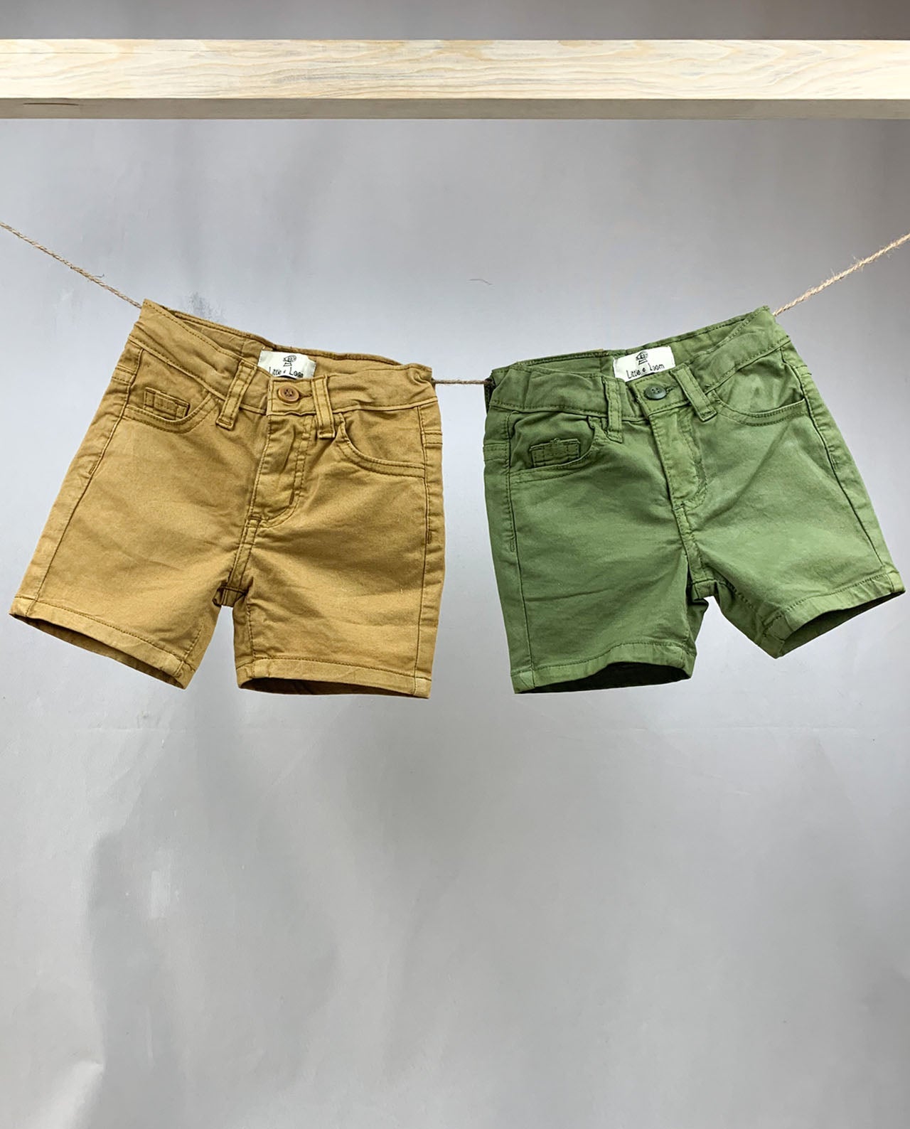 Olive green chino shorts kids