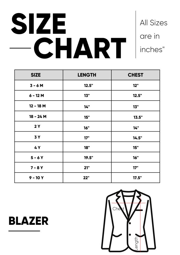 Blazer Size Chart