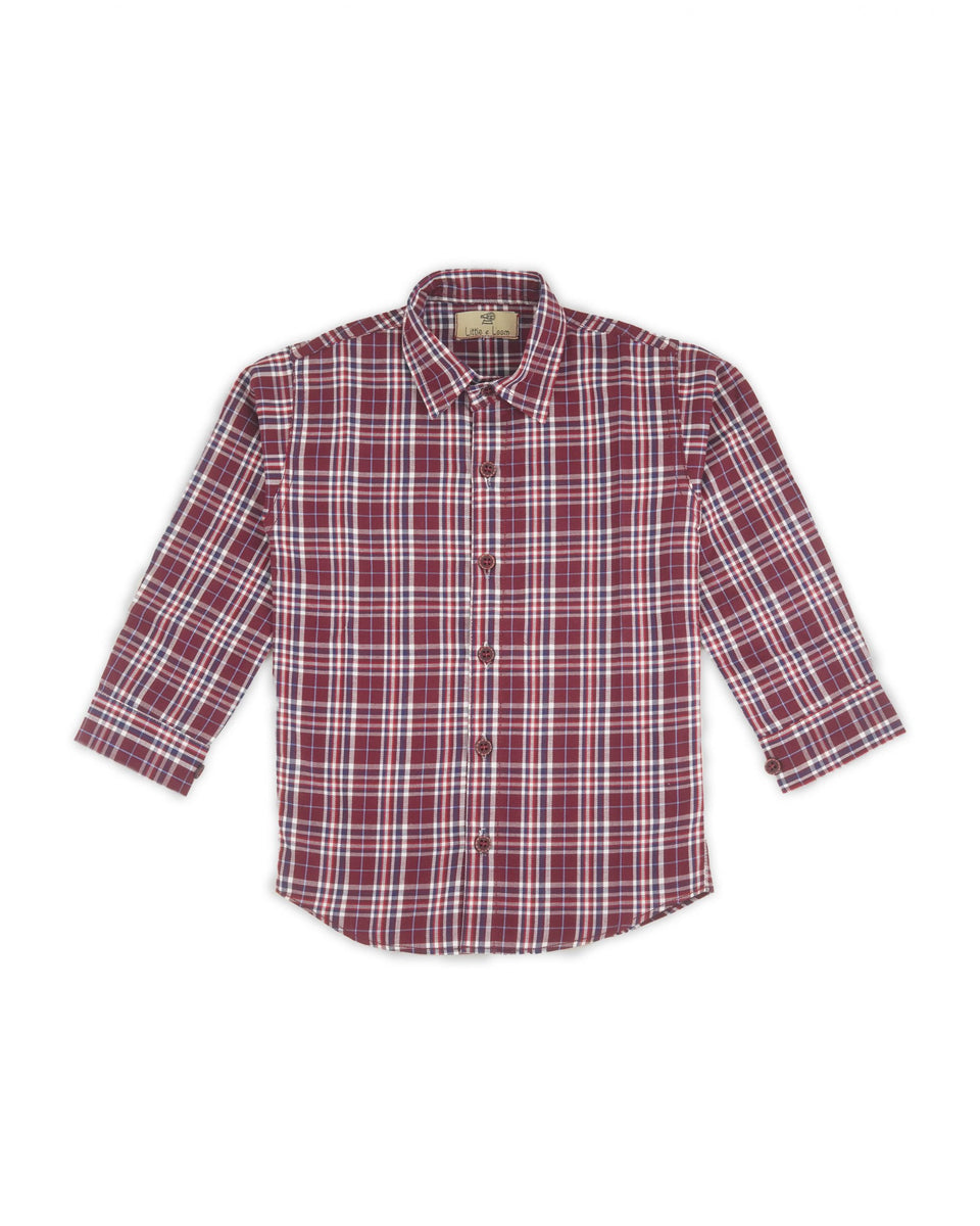 RED CHECKED SHIRT – Little & Loom