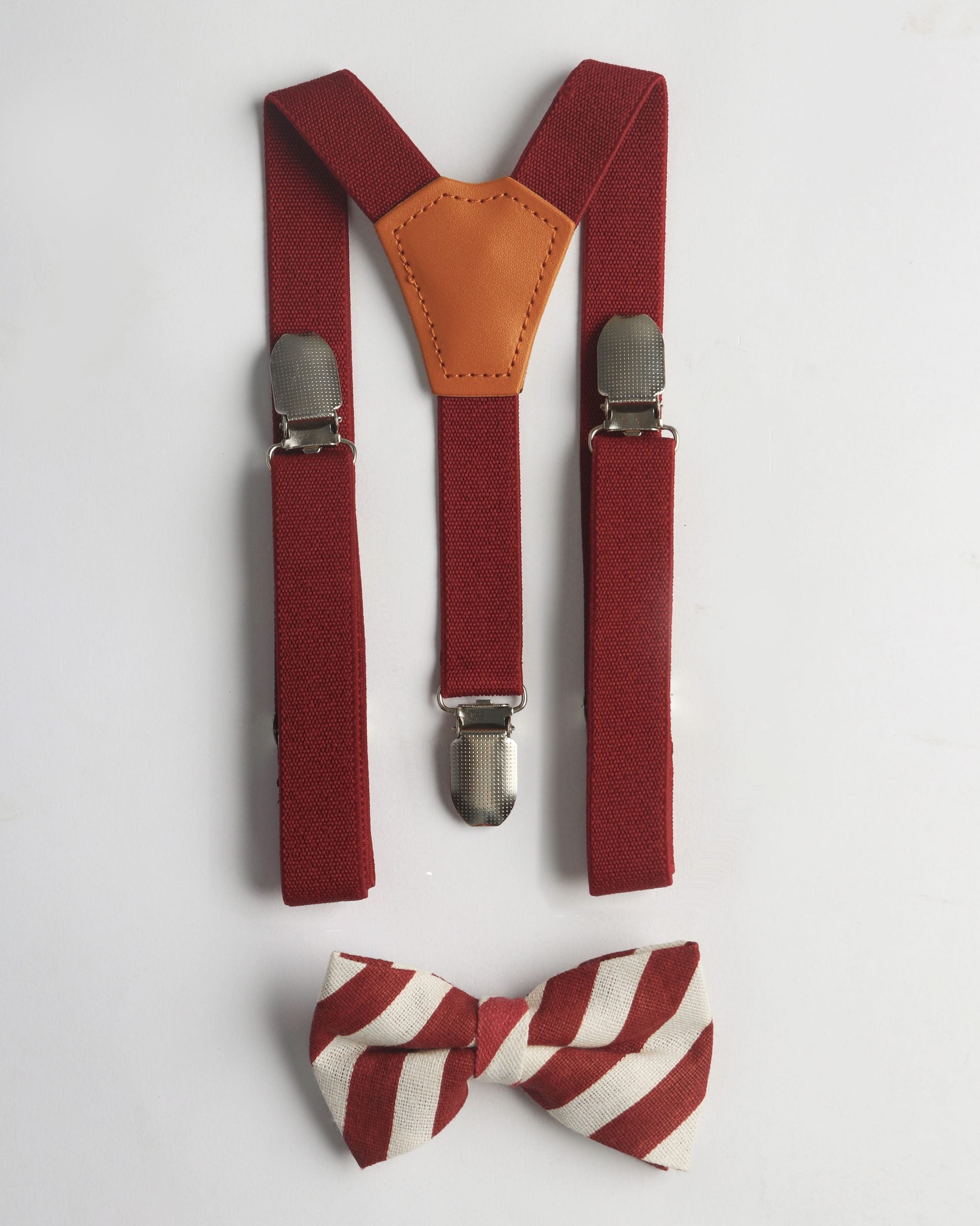 RED SUSPENDER WITH RED/WHITE BOW