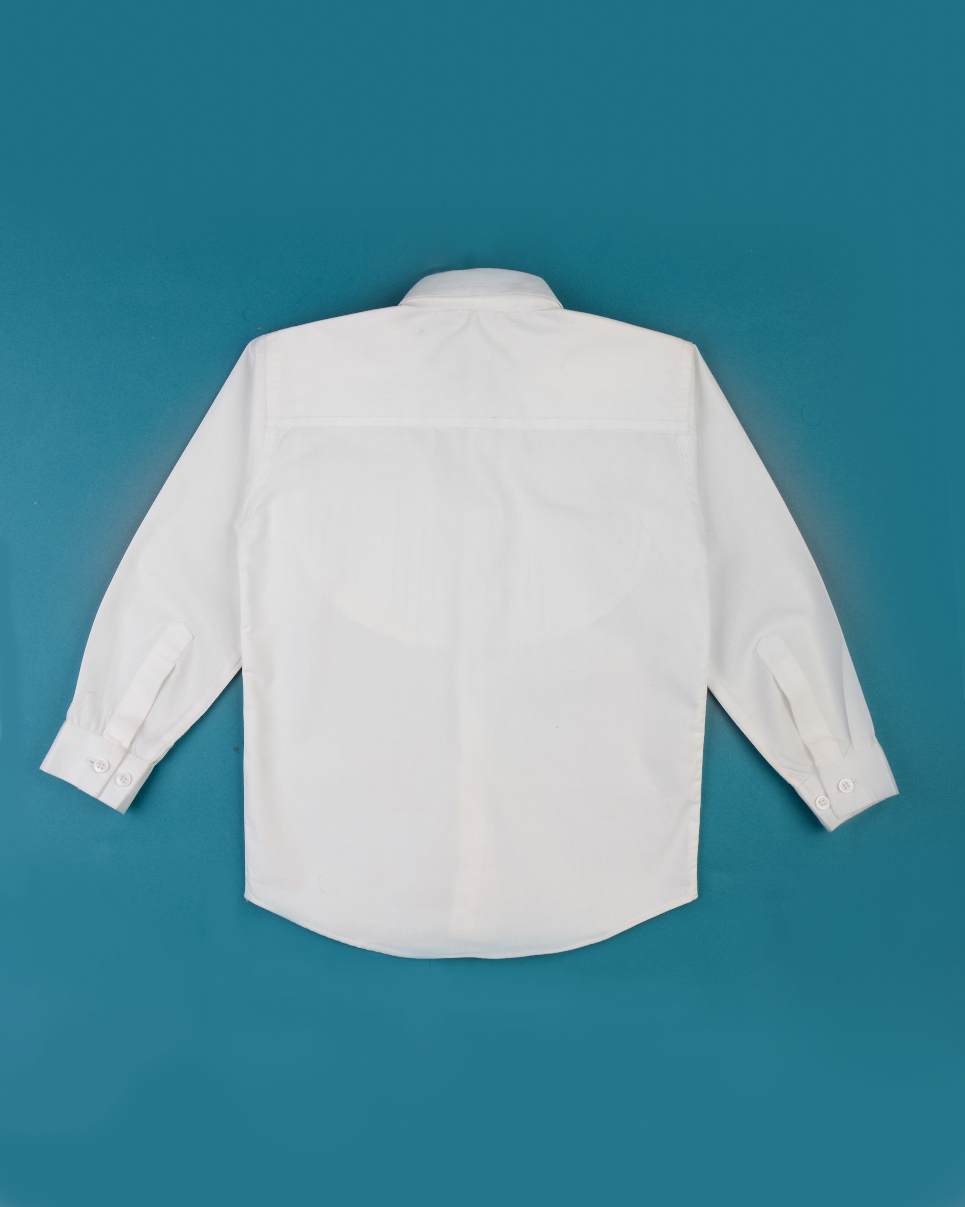 White Pleated Yolk Shirt